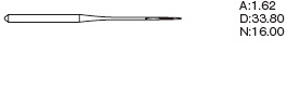 Игла Organ Needles DBx1 NY2 (1738 RBM S) № 65/9